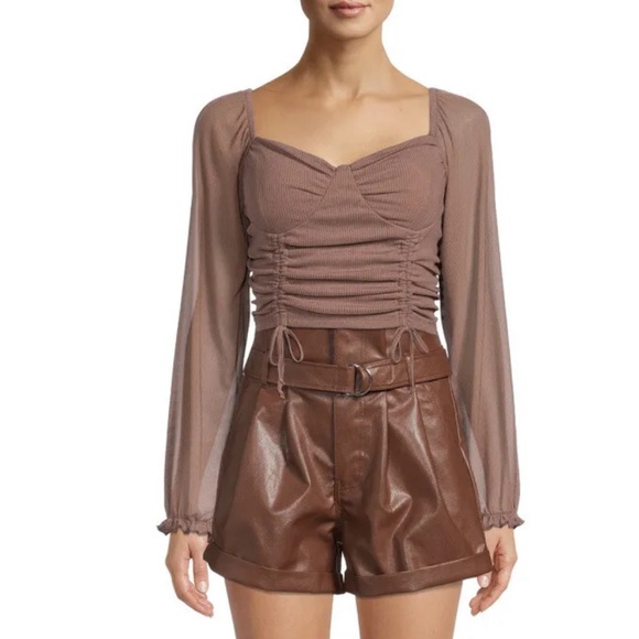 madden NYC cropped puffed sleeve shirt - Picture 5 of 5